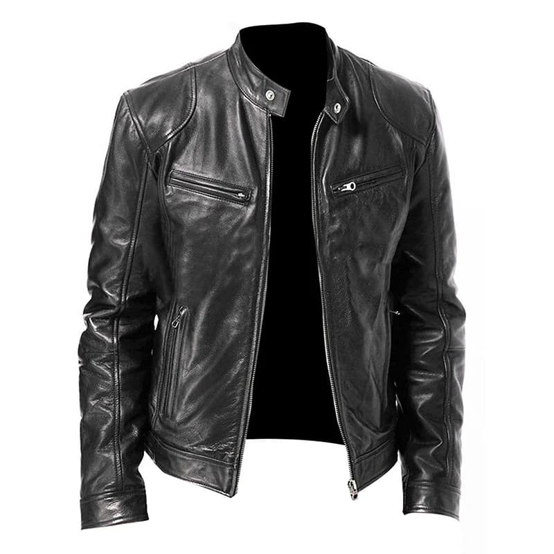 2026 Motorcycle Leather Jackets Man Casual Fashion Motorcycle Coat Slim Fit Lapel PU Jackets Autumn Anti-wind Leather Coat Male - Image 5