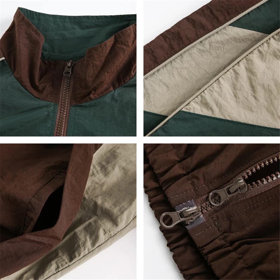 Vintage Patchwork Jackets Windbreaker Men Harajuku Casual Outdoor Jacket Mens Clothing Streetwear Hip Hop Spring New Jackets - Image 3