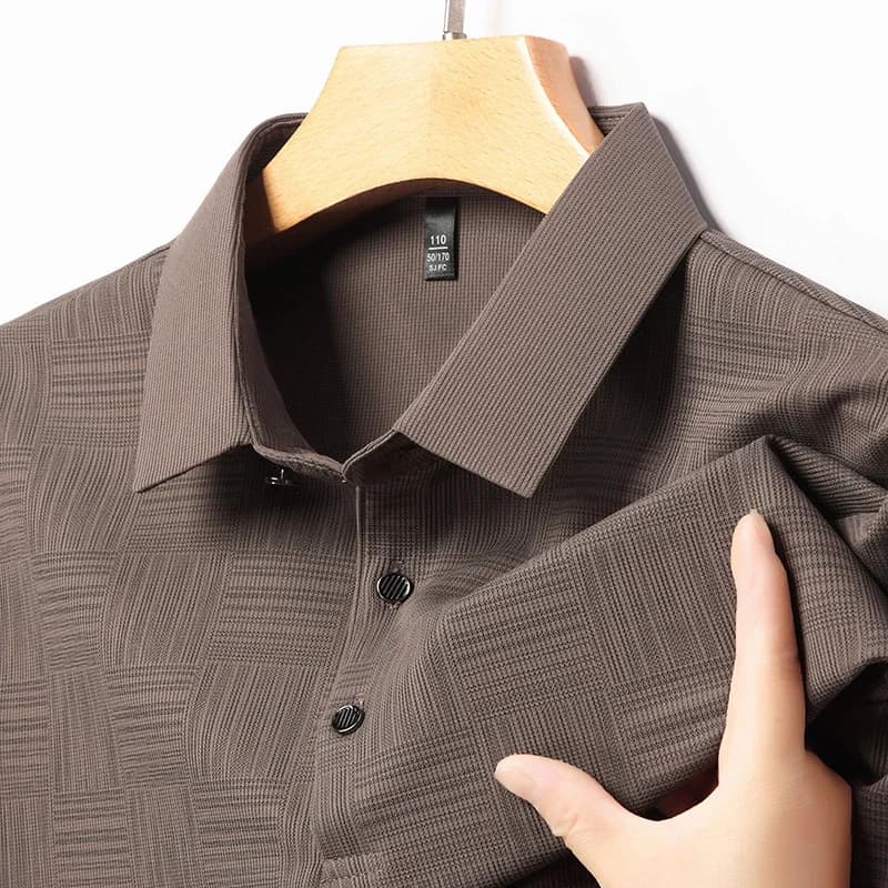 2026 Men's New Printed Business Casual Short sleeved POLO Shirt Fashion Short sleeved Comfortable and Breathable Top - Image 3