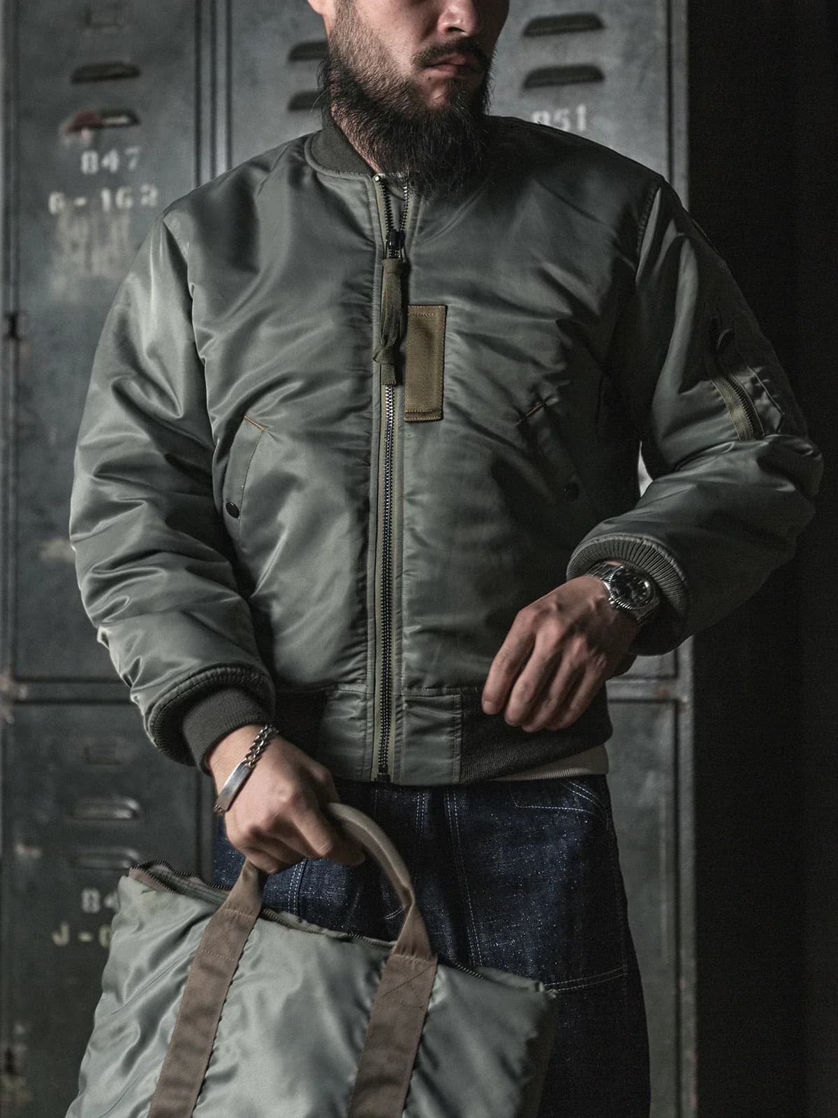（24h Fast Shipping）Replica Repro USAF 1955 MA-1 Flight Jacket 50s Spring Winter Men Military Bomber Coat Repro Vintage Outerwear - Image 4
