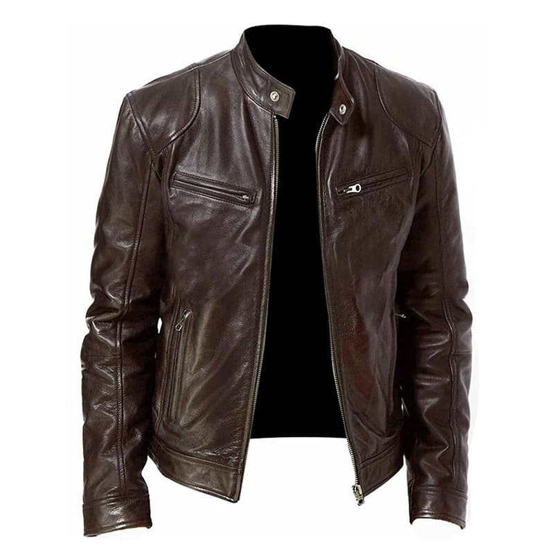 2026 Motorcycle Leather Jackets Man Casual Fashion Motorcycle Coat Slim Fit Lapel PU Jackets Autumn Anti-wind Leather Coat Male - Image 3