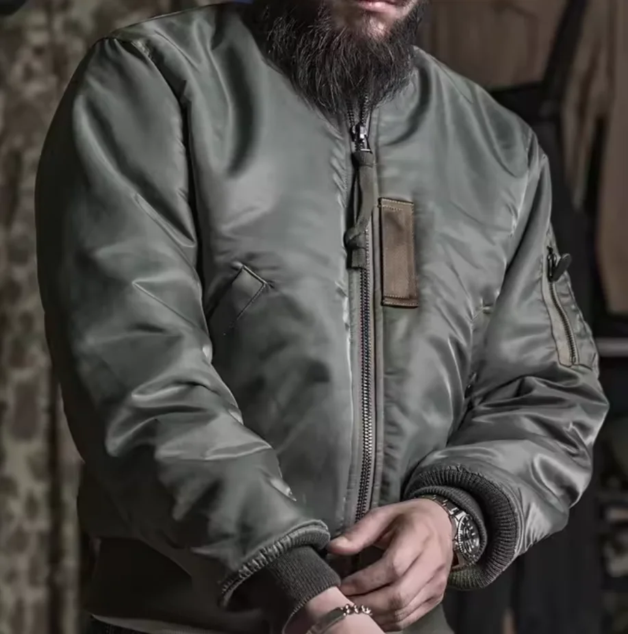 （24h Fast Shipping）Replica Repro USAF 1955 MA-1 Flight Jacket 50s Spring Winter Men Military Bomber Coat Repro Vintage Outerwear