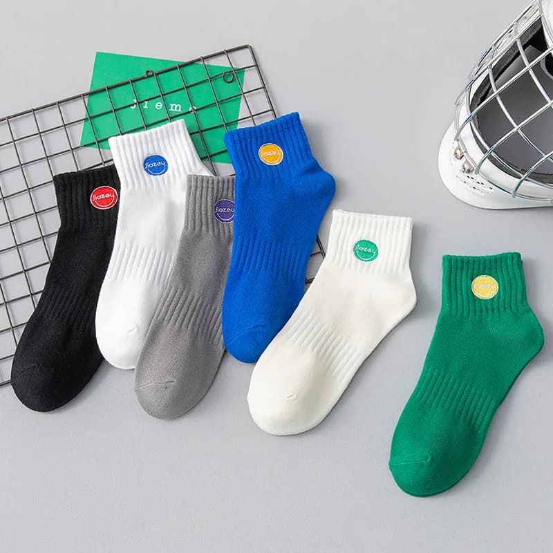 Sports Socks Solid Color Socks Low Cotton Socks For Men Breathable Short Socks Soft Skin-Friendly