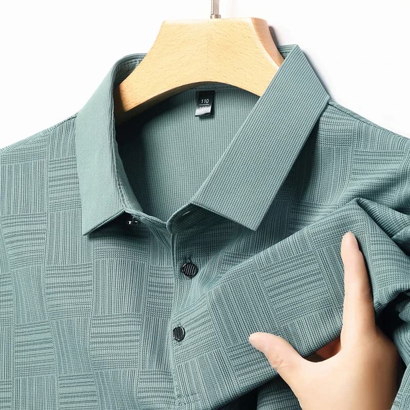2026 Men's New Printed Business Casual Short sleeved POLO Shirt Fashion Short sleeved Comfortable and Breathable Top - Image 4